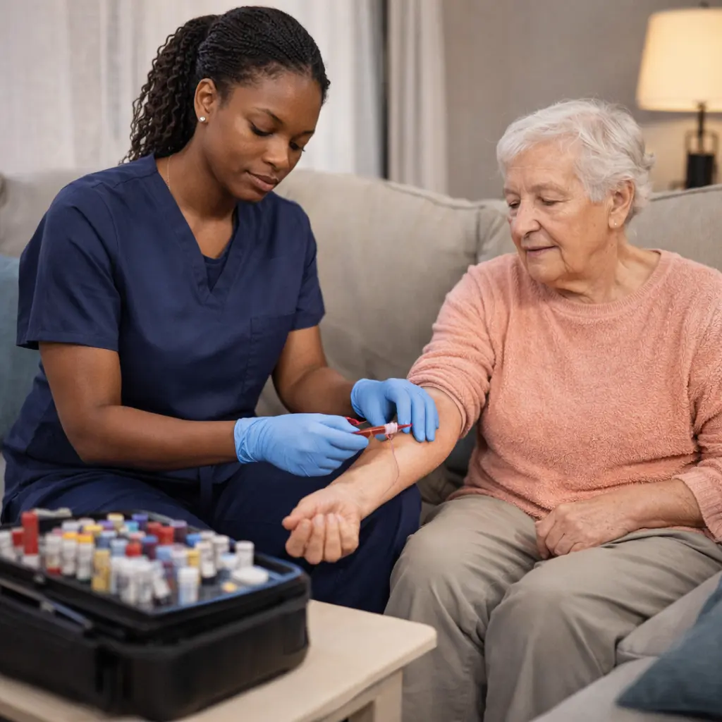 phlebotomy appointment in a patients home